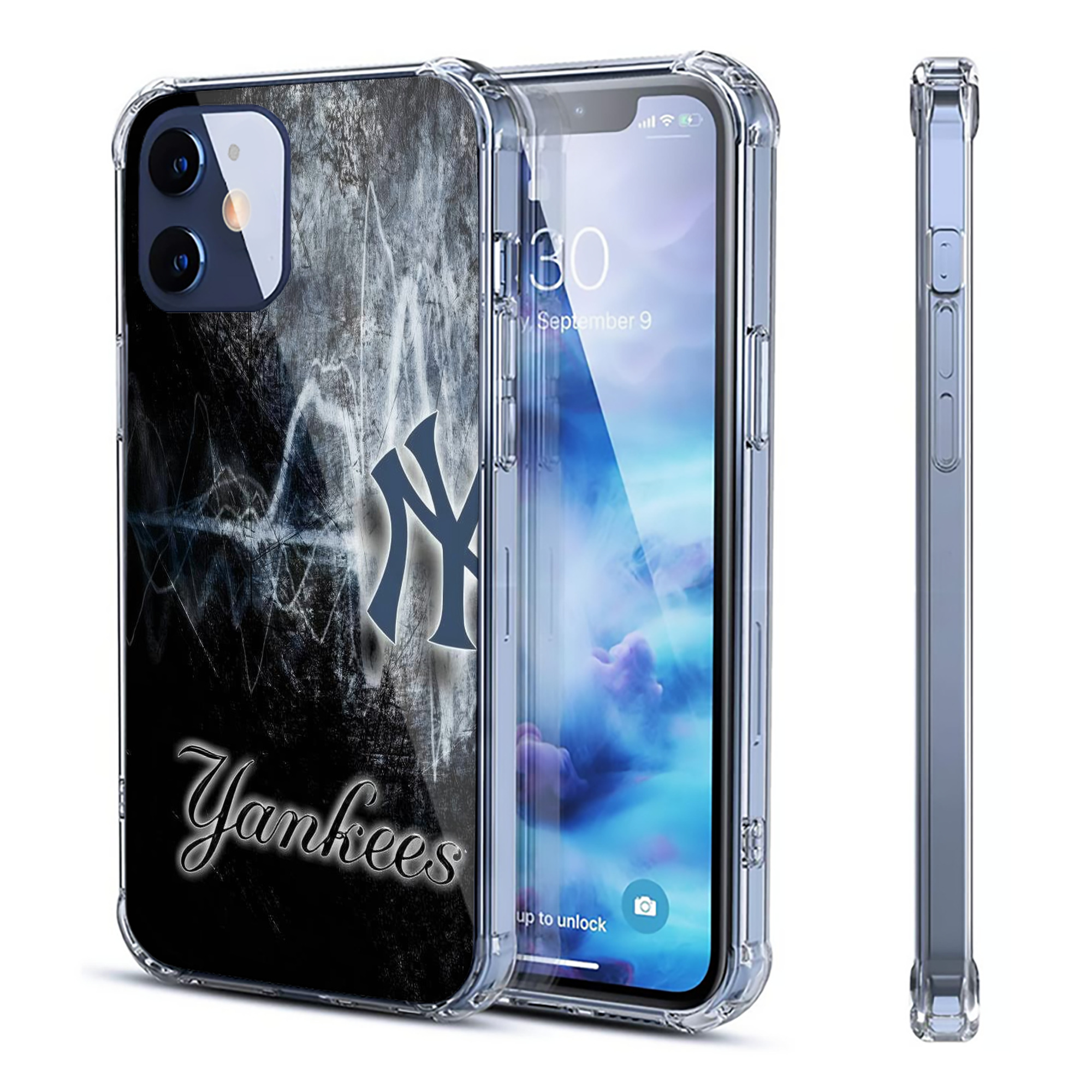New York Yankees 146 Clear IPhone 12 Case – Soft TPU With UV Print – Enhanced Drop Protection, Precise Fit, Anti-Fingerprint, Customizable Design, Scratch-Resistant, Yellow-Resistant